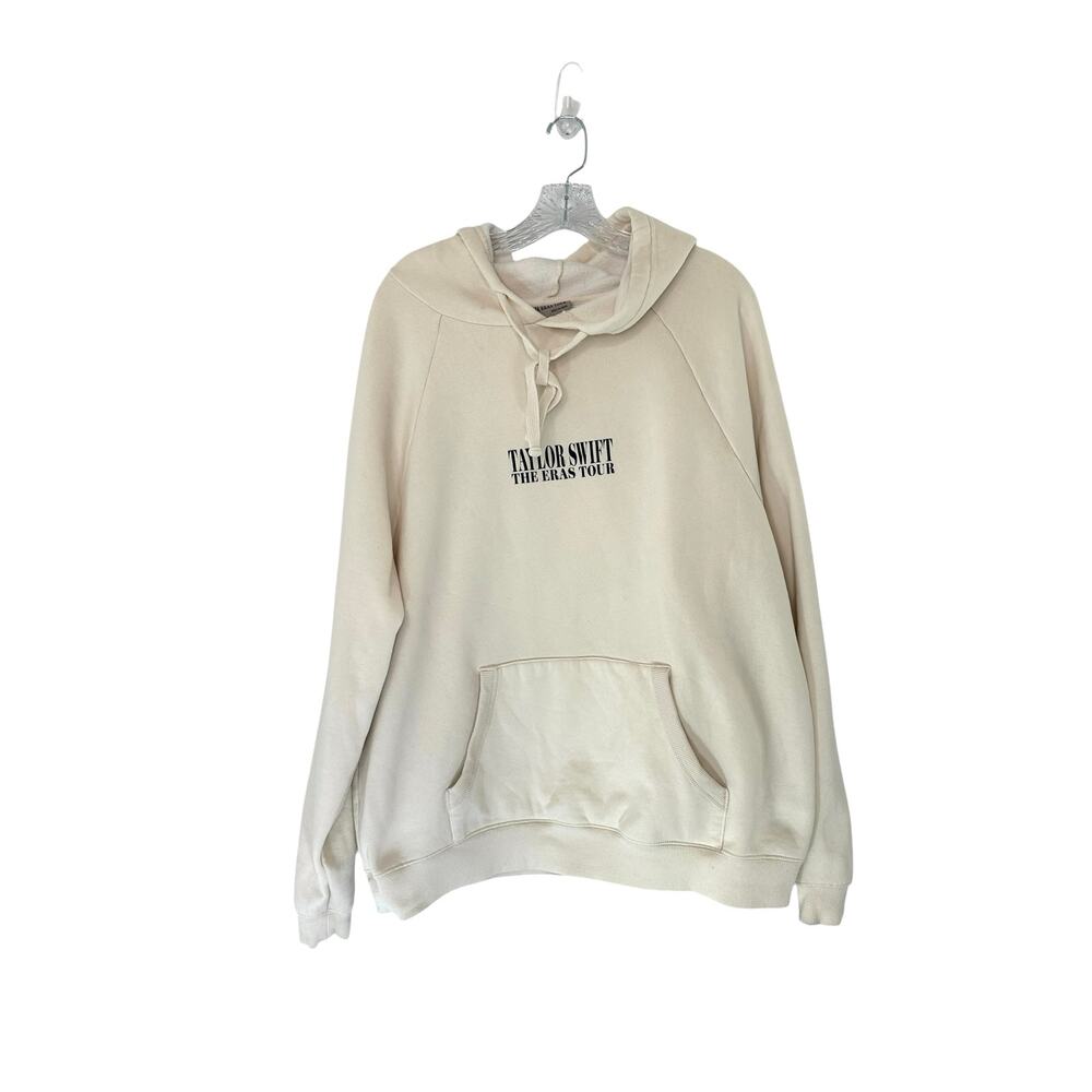 Taylor Swift The Eras Tour Official Merch Cream Beige Hooded Sweatshirt Medium